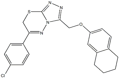 6-(4-chlorophenyl)-3-((5,6,7,8-tetrahydronaphthalen-2-yl)oxymethyl)-7H-1,2,4-triazolo(3,4-b)-1,3,4-thiadiazine