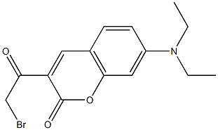 3-bromoacetyl-7-(diethylamino)coumarin Structure