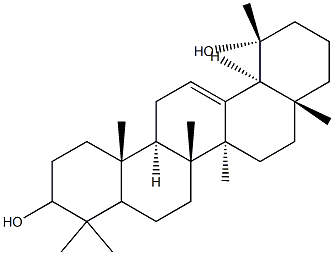 3,19-dihydroxy-30-norurs-12-ene 化学構造式