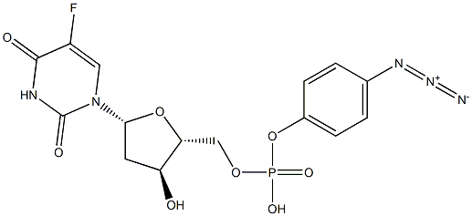 5-fluoro-2'-deoxyuridine 5'-(4-azidophenyl phosphate) Structure