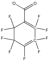 2,3,5,6-tetrafluoro 2,3,4,5,6-pentafluorobenzoate 化学構造式