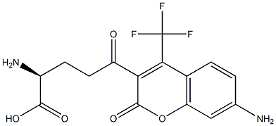 gamma-glutamyl-7-amino-4-(trifluoromethyl)coumarin 化学構造式