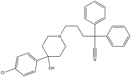 4-(4-chlorophenyl)-4-hydroxy-alpha,alpha-diphenyl-1-piperidinepentanenitrile 化学構造式
