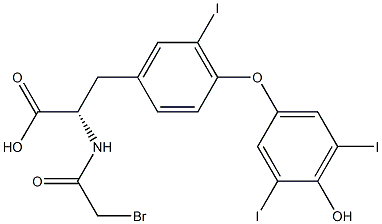 N-bromoacetyl-3,3',5'-triiodothyronine,,结构式