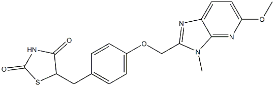 5-(4-(5-methoxy-3-methyl-3H-imidazo(4,5-b)pyridin-2-ylmethoxy)benzyl)thiazolidine-2,4-dione 结构式