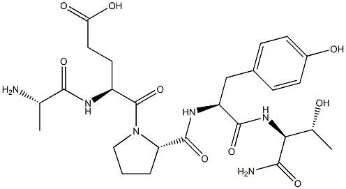 alanyl-glutamyl-prolyl-tyrosyl-threoninamide 化学構造式