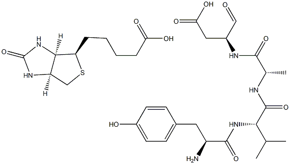 biotin-tyrosyl-valyl-alanyl-aspartic acid aldehyde Structure