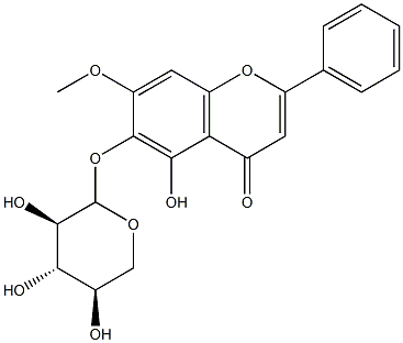 5,6-dihydroxy-7-methoxyflavone 6-O-xylopyranoside