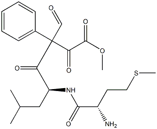 formyl-methionyl-leucyl-2-oxy-3-phenylpropionic acid methyl ester 化学構造式