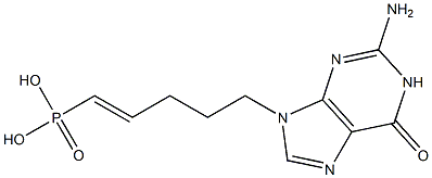 9-(5-phosphonopent-4-enyl)guanine,,结构式