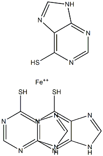 tris(6-mercaptopurine)iron(II) 结构式