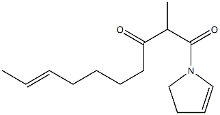 N-(2-methyl-3-oxodec-8-enoyl)-2-pyrroline,,结构式