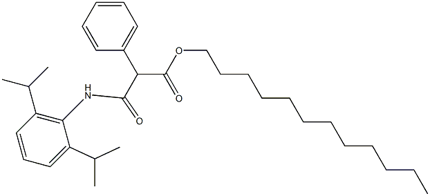 alpha-(((2,6-bis(1-methylethyl)phenyl)amino)carbonyl)benzeneacetic acid dodecyl ester Structure