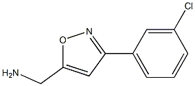 [3-(3-Chlorophenyl)isoxazol-5-yl]methylamine,,结构式