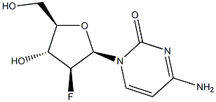 4-Amino-1-((2R,3S,4R,5R)-3-fluoro-4-hydroxy-5-hydroxymethyl-tetrahydro-furan-2-yl)-1h-pyrimidin-2-one,,结构式