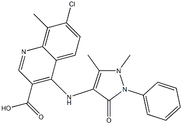 7-Chloro-4-(2,3-dihydro-1,5-dimethyl-3-oxo-2-phenyl-1H-pyrazol-4-ylamino)-8-methylquinoline-3-carboxylicacid|