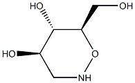 (4R,5S,6R)-6-(hydroxymethyl)oxazinane-4,5-diol 化学構造式