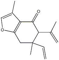 6-ethenyl-3,6-dimethyl-5-prop-1-en-2-yl-5,7-dihydrobenzofuran-4-one Structure