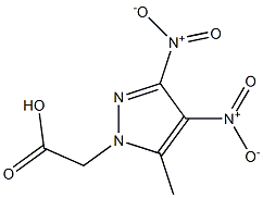 (5-甲基-3,4-二硝基-吡唑-1-基)-乙酸, , 结构式