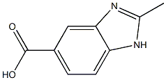 2-Methyl-1H-benzoimidazole-5-carboxylic acid Struktur