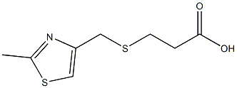 3-{[(2-METHYL-1,3-THIAZOL-4-YL)METHYL]THIO}PROPANOIC ACID,,结构式