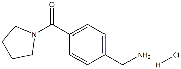 1-[4-(PYRROLIDIN-1-YLCARBONYL)PHENYL]METHANAMINE HYDROCHLORIDE,,结构式
