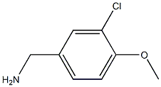 3-CHLORO-4-METHOXY-BENZYLAMINE 96%,,结构式