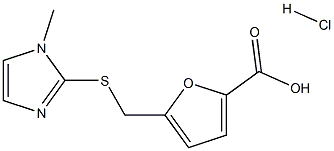 5-{[(1-METHYL-1H-IMIDAZOL-2-YL)THIO]METHYL}-2-FUROIC ACID HYDROCHLORIDE,,结构式