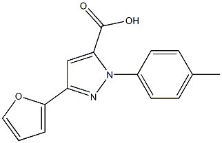 3-(2-FURYL)-1-(4-METHYLPHENYL)-1H-PYRAZOLE-5-CARBOXYLIC ACID Structure