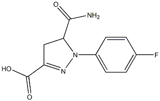 5-(AMINOCARBONYL)-1-(4-FLUOROPHENYL)-4,5-DIHYDRO-1H-PYRAZOLE-3-CARBOXYLIC ACID Structure