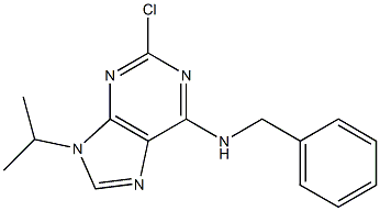 2-CHLORO-6-BENZYLAMINO-9-ISOPROPYLPURINE 98% (HPLC) 结构式