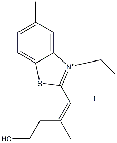 3-ETHYL-2-[2-(2-HYDROXYETHYL)-1-PROPENYL]-5-METHYLBENZOTHIAZOLIUM IODIDE Structure
