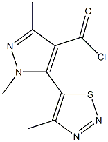 1,3-DIMETHYL-5-(4-METHYL-1,2,3-THIADIAZOL-5-YL)-1H-PYRAZOLE-4-CARBONYL CHLORIDE Structure