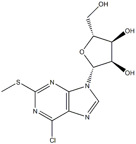 2-METHYLTHIO-6-CHLOROPURINE RIBOSIDE 95% (HPLC) Structure