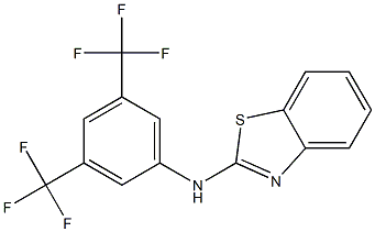 N2-[3,5-di(trifluoromethyl)phenyl]-1,3-benzothiazol-2-amine 化学構造式