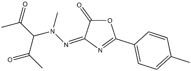 3-{1-methyl-2-[2-(4-methylphenyl)-5-oxo-4,5-dihydro-1,3-oxazol-4-yliden]hydrazino}pentane-2,4-dione Structure