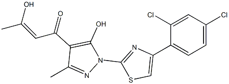 1-{1-[4-(2,4-dichlorophenyl)-1,3-thiazol-2-yl]-5-hydroxy-3-methyl-1H-pyrazol-4-yl}-3-hydroxy-2-buten-1-one