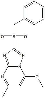  benzyl 7-methoxy-5-methyl[1,2,4]triazolo[1,5-a]pyrimidin-2-yl sulfone