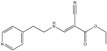 ethyl 2-cyano-3-{[2-(4-pyridyl)ethyl]amino}acrylate 化学構造式