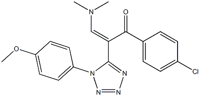  1-(4-chlorophenyl)-3-(dimethylamino)-2-[1-(4-methoxyphenyl)-1H-1,2,3,4-tetraazol-5-yl]prop-2-en-1-one