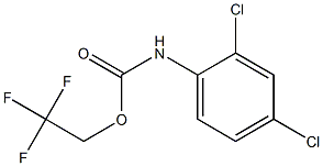 2,2,2-trifluoroethyl 2,4-dichlorophenylcarbamate 化学構造式