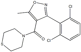 [3-(2,6-dichlorophenyl)-5-methylisoxazol-4-yl](1,4-thiazinan-4-yl)methanone Structure