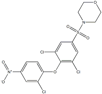 4-{[3,5-dichloro-4-(2-chloro-4-nitrophenoxy)phenyl]sulfonyl}morpholine 化学構造式