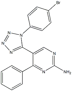 5-[1-(4-bromophenyl)-1H-1,2,3,4-tetraazol-5-yl]-4-phenylpyrimidin-2-amine Structure