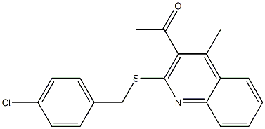 1-{2-[(4-chlorobenzyl)sulfanyl]-4-methyl-3-quinolinyl}-1-ethanone Structure
