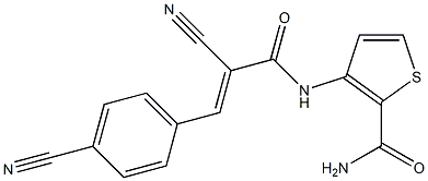 3-{[2-cyano-3-(4-cyanophenyl)acryloyl]amino}thiophene-2-carboxamide|