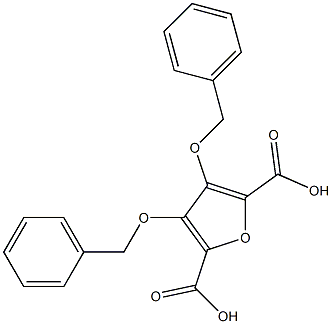 3,4-di(benzyloxy)furan-2,5-dicarboxylic acid Struktur