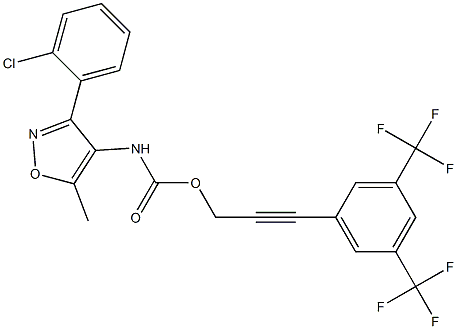 3-[3,5-di(trifluoromethyl)phenyl]prop-2-ynyl N-[3-(2-chlorophenyl)-5-methylisoxazol-4-yl]carbamate