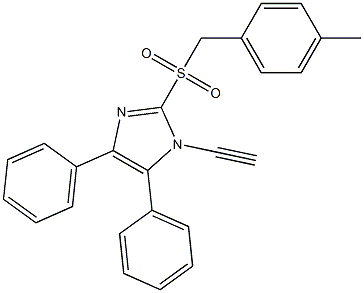 1-ethynyl-4,5-diphenyl-1H-imidazol-2-yl 4-methylbenzyl sulfone 化学構造式