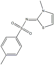 4-methyl-N-[3-methyl-1,3-thiazol-2(3H)-yliden]benzenesulfonamide Structure